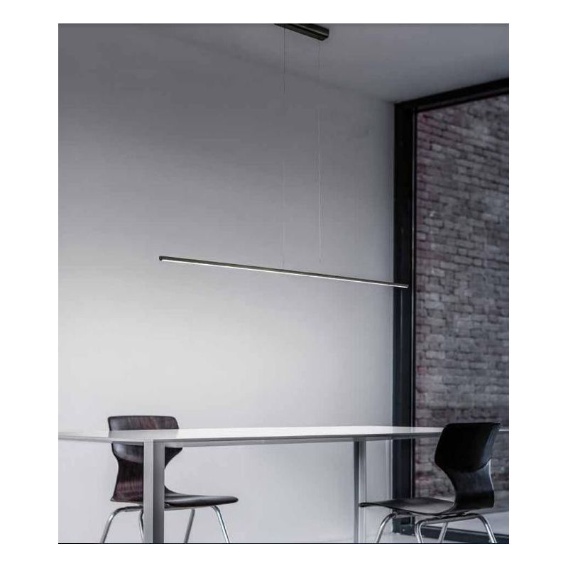 STRAIGHT P1 SOSPENSIONE LINEARE LED 18W MODERNA BIANCA O NERA DELLA LINEA LIGHT Linea Light - Cristalensi Shop Online