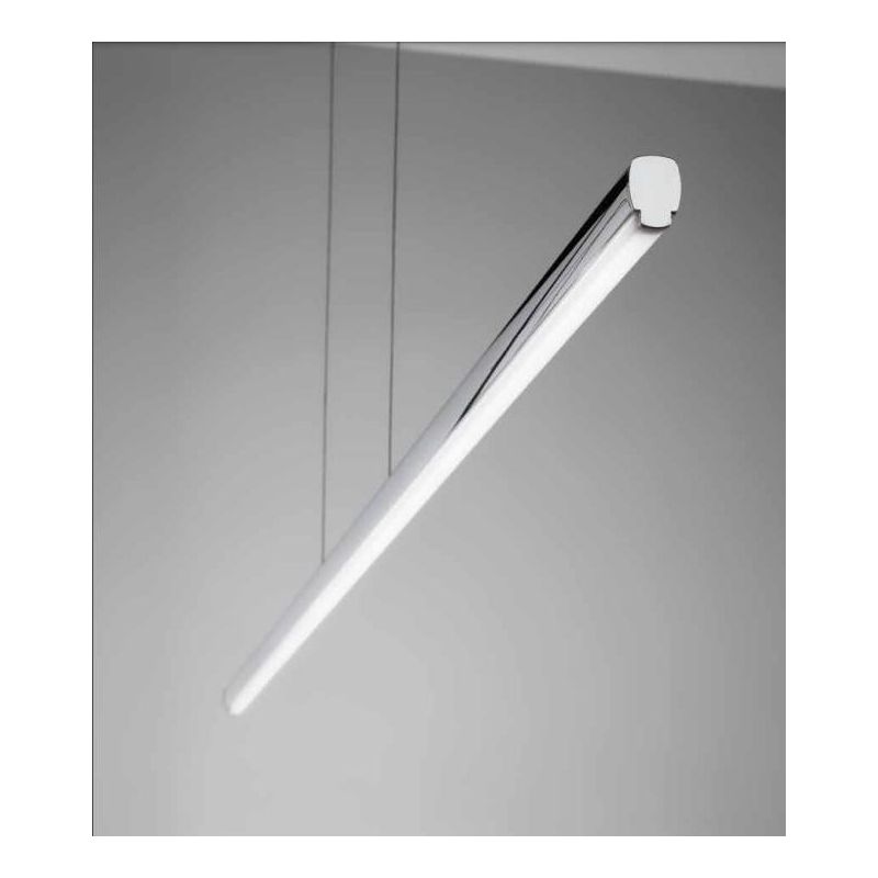 STRAIGHT P1 SOSPENSIONE LINEARE CROMATA LED 18W MODERNA LUCE 2700K DELLA LINEA LIGHT Linea Light - Cristalensi Shop Online