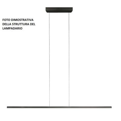 STRAIGHT P1 SOSPENSIONE LINEARE CROMATA LED 18W MODERNA LUCE 2700K DELLA LINEA LIGHT Linea Light - Cristalensi Shop Online