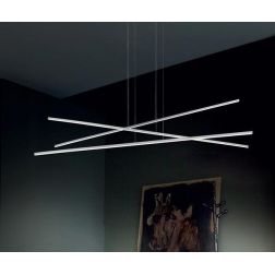 STRAIGHT P3 SOSPENSIONE MODERNA CROMATA LED 34W LUCE 2700K DELLA LINEA LIGHT Linea Light - Cristalensi Shop Online