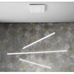 STRAIGHT P3 SOSPENSIONE MODERNA BIANCA O NERA LED 34W LUCE 2700K DELLA LINEA LIGHT Linea Light - Cristalensi Shop Online