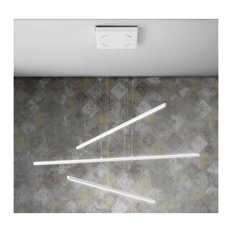 STRAIGHT P3 SOSPENSIONE MODERNA BIANCA O NERA LED 34W LUCE 2700K DELLA LINEA LIGHT Linea Light - Cristalensi Shop Online