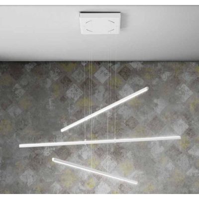 STRAIGHT P3 SOSPENSIONE MODERNA BIANCA O NERA LED 34W LUCE 2700K DELLA LINEA LIGHT Linea Light - Cristalensi Shop Online