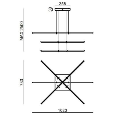 STRAIGHT P3 SOSPENSIONE MODERNA BIANCA O NERA LED 34W LUCE 2700K DELLA LINEA LIGHT Linea Light - Cristalensi Shop Online