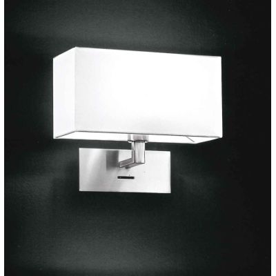 5880 APPLIQUE IN FINITURA CROMO CON PARALUME IN TESSUTO BIANCO Perenz - Cristalensi Shop Online