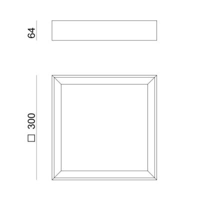 TARA PLAFONIERA PICCOLA QUADRATA BIANCA LED 23W LUCE 3000K DELLA LINEA LIGHT Linea Light - Cristalensi Shop Online