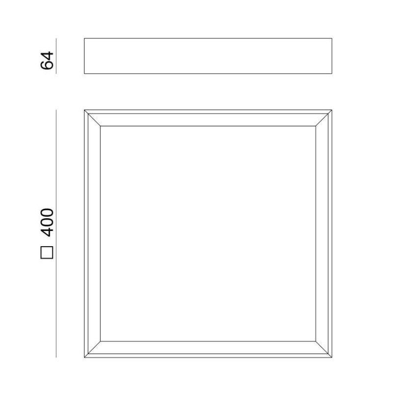 TARA PLAFONIERA MEDIA QUADRATA BIANCA LED 33W LUCE 3000K DELLA LINEA LIGHT Linea Light - Cristalensi Shop Online