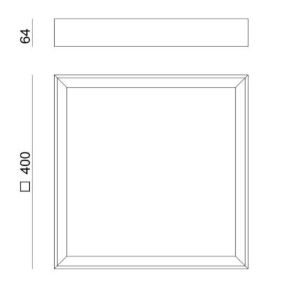 TARA PLAFONIERA MEDIA QUADRATA BIANCA LED 33W LUCE 3000K DELLA LINEA LIGHT Linea Light - Cristalensi Shop Online