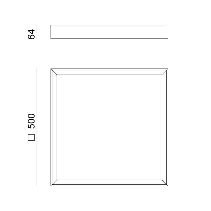 TARA PLAFONIERA GRANDE QUADRATA BIANCA LED 45W LUCE 3000K DELLA LINEA LIGHT Linea Light - Cristalensi Shop Online