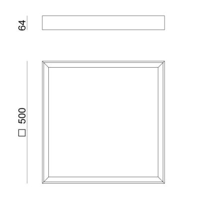 TARA PLAFONIERA GRANDE QUADRATA BIANCA LED 45W LUCE 3000K DELLA LINEA LIGHT Linea Light - Cristalensi Shop Online