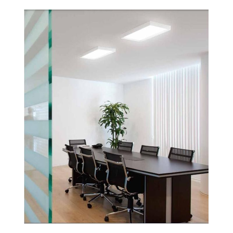 TARA DIMM PLAFONIERA RETTANGOLARE 54X29 DIMMERABILE LED 42W LUCE 3000K BIANCA DELLA LINEA LIGHT Linea Light - Cristalensi Shop O