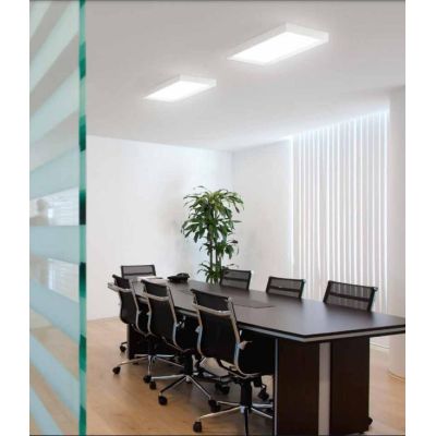 TARA DIMM PLAFONIERA RETTANGOLARE 54X29 DIMMERABILE LED 42W LUCE 3000K BIANCA DELLA LINEA LIGHT Linea Light - Cristalensi Shop O