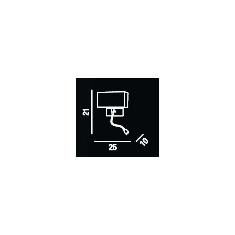 APPLIQUE IN CROMO SATINATO CON PARALUME BIANCO E LED FLESSIBILE CON INTERRUTTORI SX/DX Perenz - Cristalensi Shop Online