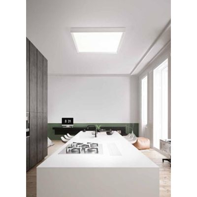TARA MAXI PLAFONIERA QUADRATA 74X74 DIMMERABILE LED 56W LUCE 3000K BIANCA DELLA LINEA LIGHT Linea Light - Cristalensi Shop Onlin