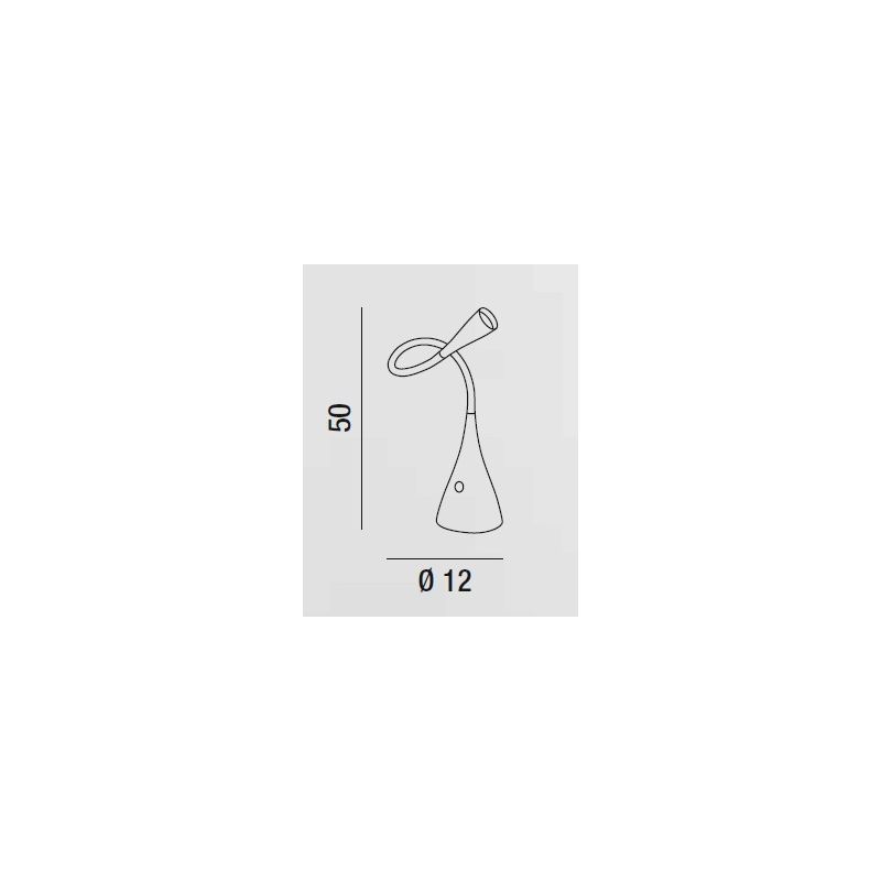 LAMPADA LED DA TAVOLO FLEX DI COLORE BIANCA, NERA, GRIGIO OPACO, ORO OPACO Perenz - Cristalensi Shop Online