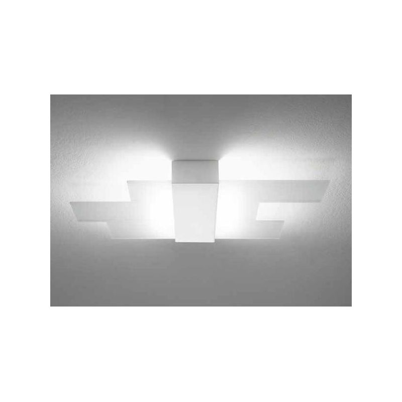 TRIAD PLAFONIERA/APPLIQUE IN VETRO SABBIATO LED 21W LUCE 3000K MODERNA DELLA LINEA LIGHT Linea Light - Cristalensi Shop Online
