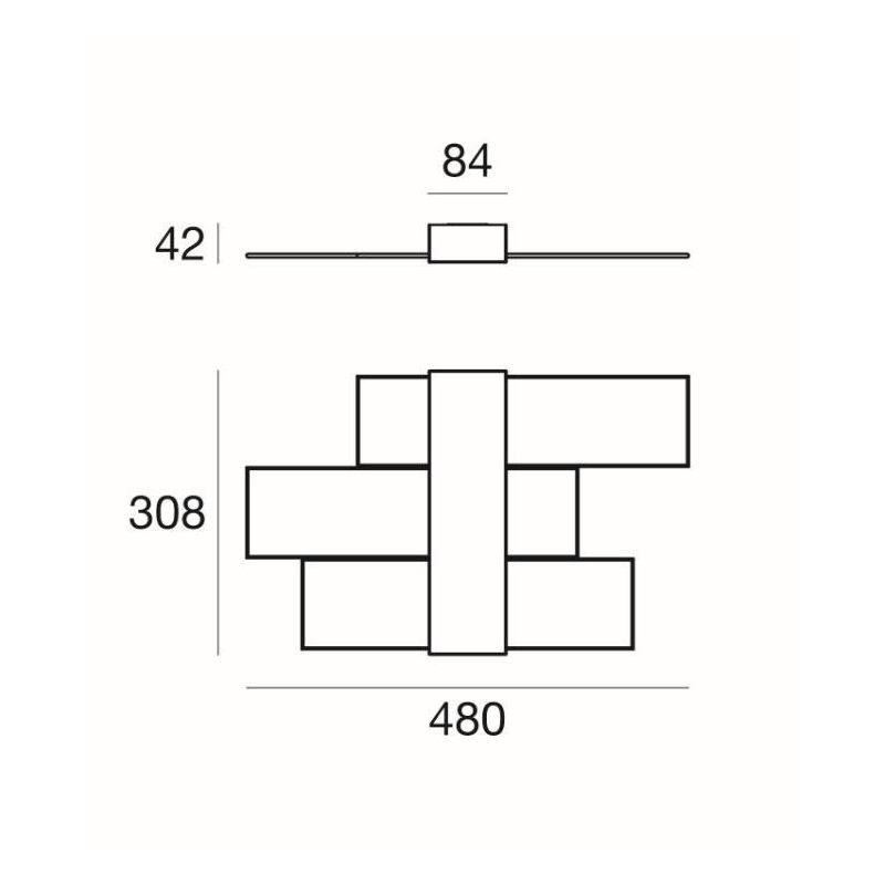 TRIAD PLAFONIERA/APPLIQUE IN VETRO SABBIATO LED 21W LUCE 3000K MODERNA DELLA LINEA LIGHT Linea Light - Cristalensi Shop Online
