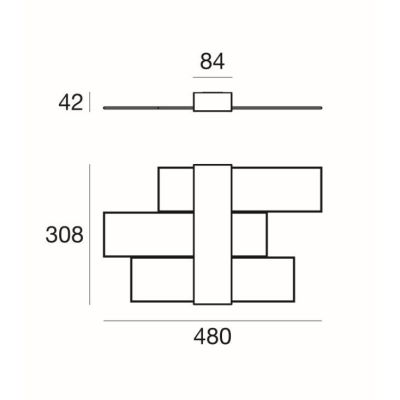 TRIAD PLAFONIERA/APPLIQUE IN VETRO SABBIATO LED 21W LUCE 3000K MODERNA DELLA LINEA LIGHT Linea Light - Cristalensi Shop Online