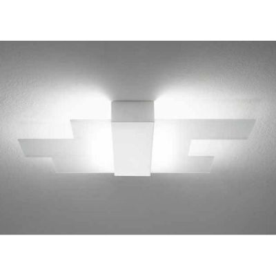 TRIAD PLAFONIERA IN VETRO SABBIATO LED 36W LUCE 3000K MODERNA DELLA LINEA LIGHT Linea Light - Cristalensi Shop Online