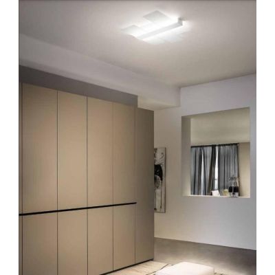 TRIAD PLAFONIERA IN VETRO SABBIATO LED 36W LUCE 3000K MODERNA DELLA LINEA LIGHT Linea Light - Cristalensi Shop Online