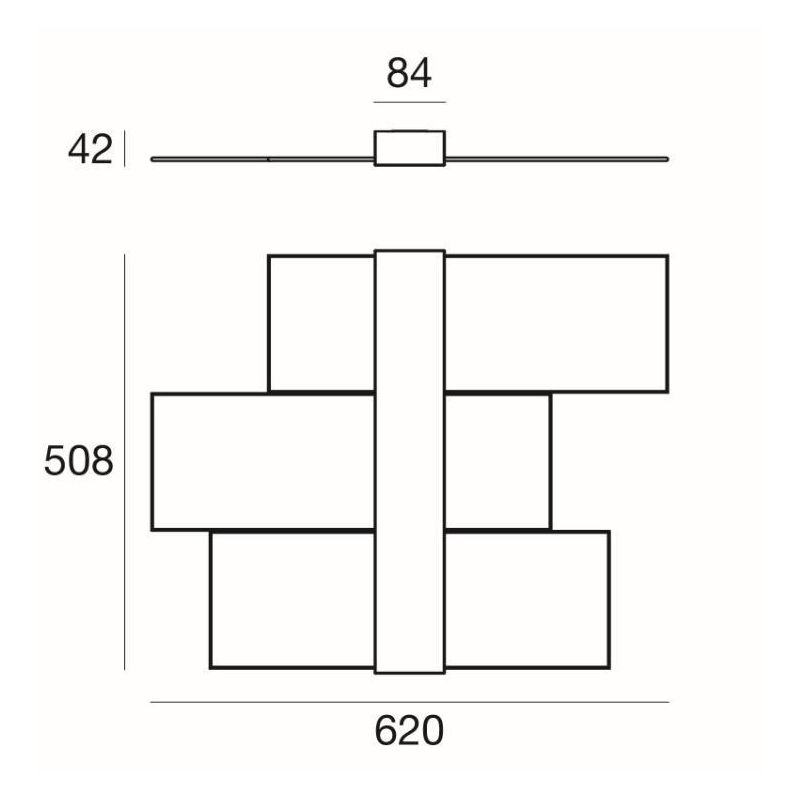 TRIAD PLAFONIERA IN VETRO SABBIATO LED 36W LUCE 3000K MODERNA DELLA LINEA LIGHT Linea Light - Cristalensi Shop Online