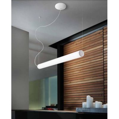 TU-O GRANDE SOSPENSIONE TUBOLARE DIMMERABILE LED56W LUCE 3000K DESIGN MODERNO Linea Light - Cristalensi Shop Online