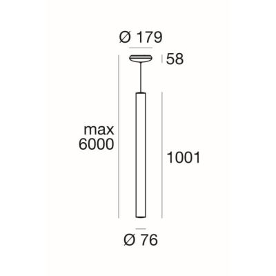 TU-V SOSPENSIONE MEDIA A CILINDRO DIMMERABILE LED 36W LUCE 3000K MODERNA DELLA LINEA LIGHT Linea Light - Cristalensi Shop Online