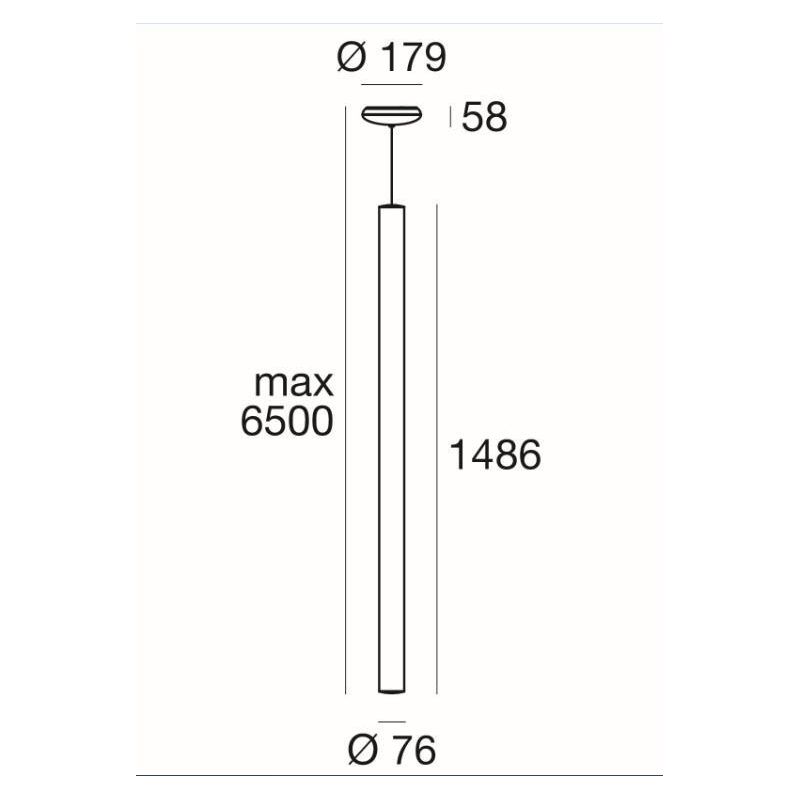 TU-V SOSPENSIONE GRANDE A CILINDRO DIMMERABILE LED 54W LUCE 3000K MODERNA DELLA LINEA LIGHT Linea Light - Cristalensi Shop Onlin
