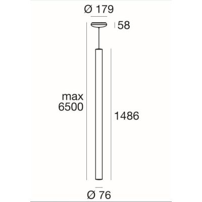 TU-V SOSPENSIONE GRANDE A CILINDRO DIMMERABILE LED 54W LUCE 3000K MODERNA DELLA LINEA LIGHT Linea Light - Cristalensi Shop Onlin
