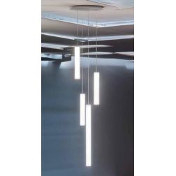 TU-V SOSPENSIONE MODERNA A QUATTRO LUCI DIMMERABILE LED 93W LUCE 3000K DELLA LINEA LIGHT Linea Light - Cristalensi Shop Online