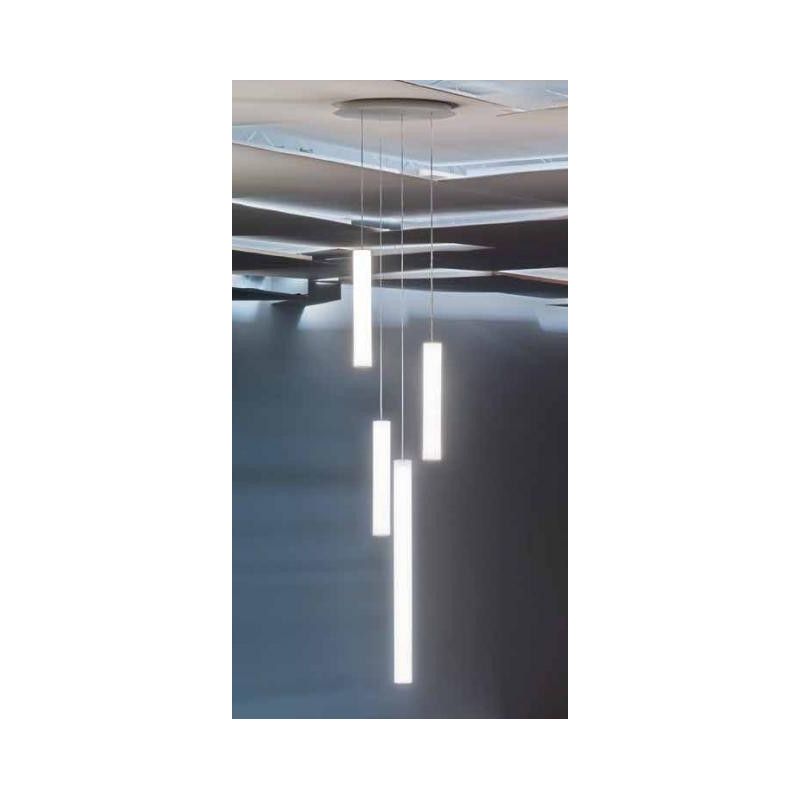 TU-V SOSPENSIONE MODERNA A QUATTRO LUCI DIMMERABILE LED 93W LUCE 3000K DELLA LINEA LIGHT Linea Light - Cristalensi Shop Online