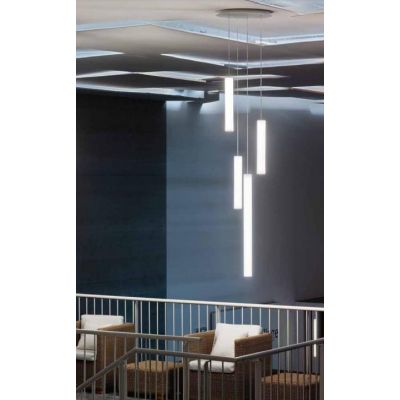 TU-V SOSPENSIONE MODERNA A QUATTRO LUCI DIMMERABILE LED 93W LUCE 3000K DELLA LINEA LIGHT Linea Light - Cristalensi Shop Online