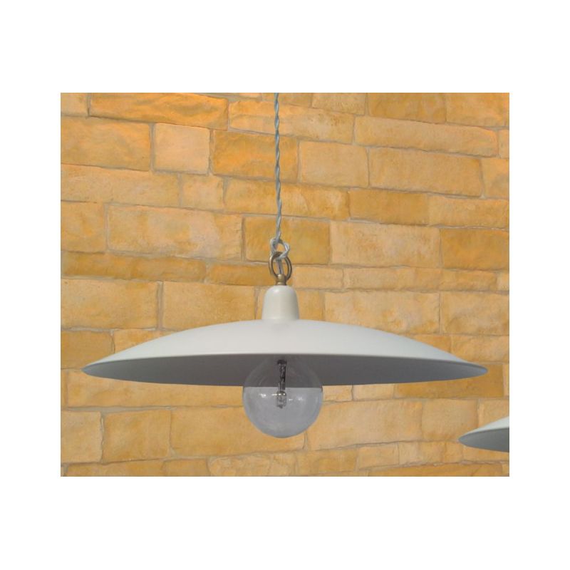 SOSPENSIONE CON PIATTO DI METALLO D30 RUGGINE O AVORIO CRISTALENSI TUSCANY - Cristalensi Shop Online