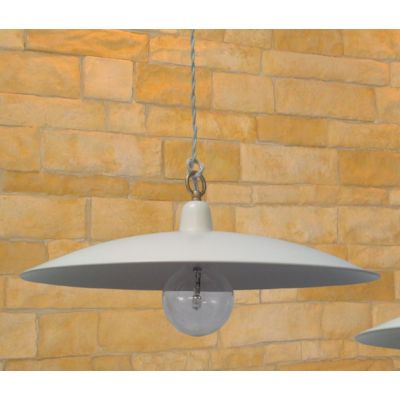 SOSPENSIONE CON PIATTO DI METALLO D30 RUGGINE O AVORIO CRISTALENSI TUSCANY - Cristalensi Shop Online