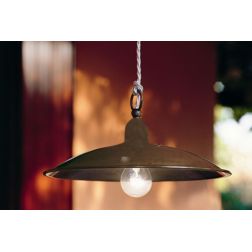 SOSPENSIONE CON PIATTO DI METALLO D30 RUGGINE O AVORIO CRISTALENSI TUSCANY - Cristalensi Shop Online 2