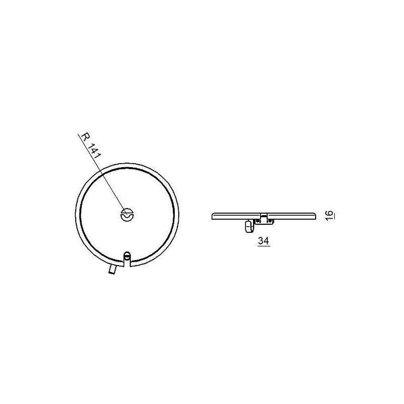 TAVOLINO ROTONDO CON GANCIO PORTA BORSA Linea Light - Cristalensi Shop Online