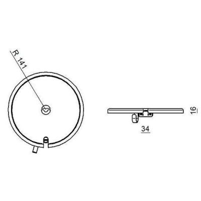TAVOLINO ROTONDO CON GANCIO PORTA BORSA Linea Light - Cristalensi Shop Online