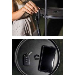 TAVOLINO ROTONDO CON GANCIO PORTA BORSA Linea Light - Cristalensi Shop Online 2