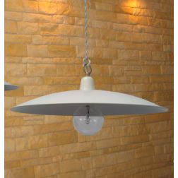 SOSPENSIONE CON PIATTO DI METALLO DIAMETRO 41 CM RUGGINE O AVORIO CRISTALENSI TUSCANY - Cristalensi Shop Online