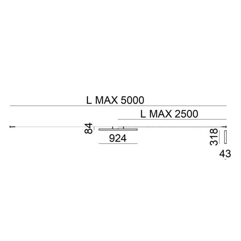 LIRA AISI ILLUMINAZIONE A CAVO PER ESTERNI IP65 IN METALLO NERO O MARRONE LED 31W LUCE 3000K Linea Light - Cristalensi Shop Onli