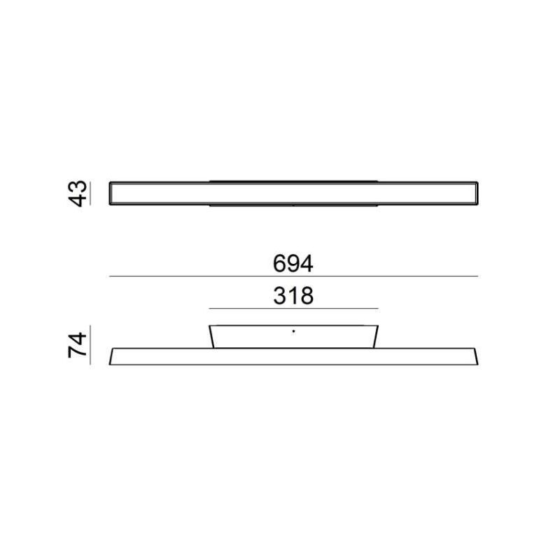 LIRA AISI PLAFONIERA PER AMBIENTI ESTERNI IP65 IN METALLO NERO O MARRONE LED 23W LUCE 3000K Linea Light - Cristalensi Shop Onlin
