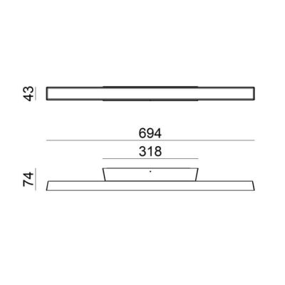 LIRA AISI PLAFONIERA PER AMBIENTI ESTERNI IP65 IN METALLO NERO O MARRONE LED 23W LUCE 3000K Linea Light - Cristalensi Shop Onlin