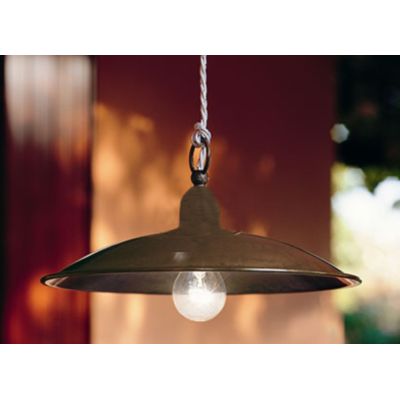 SOSPENSIONE CON PIATTO DI METALLO DIAMETRO 41 CM RUGGINE O AVORIO CRISTALENSI TUSCANY - Cristalensi Shop Online