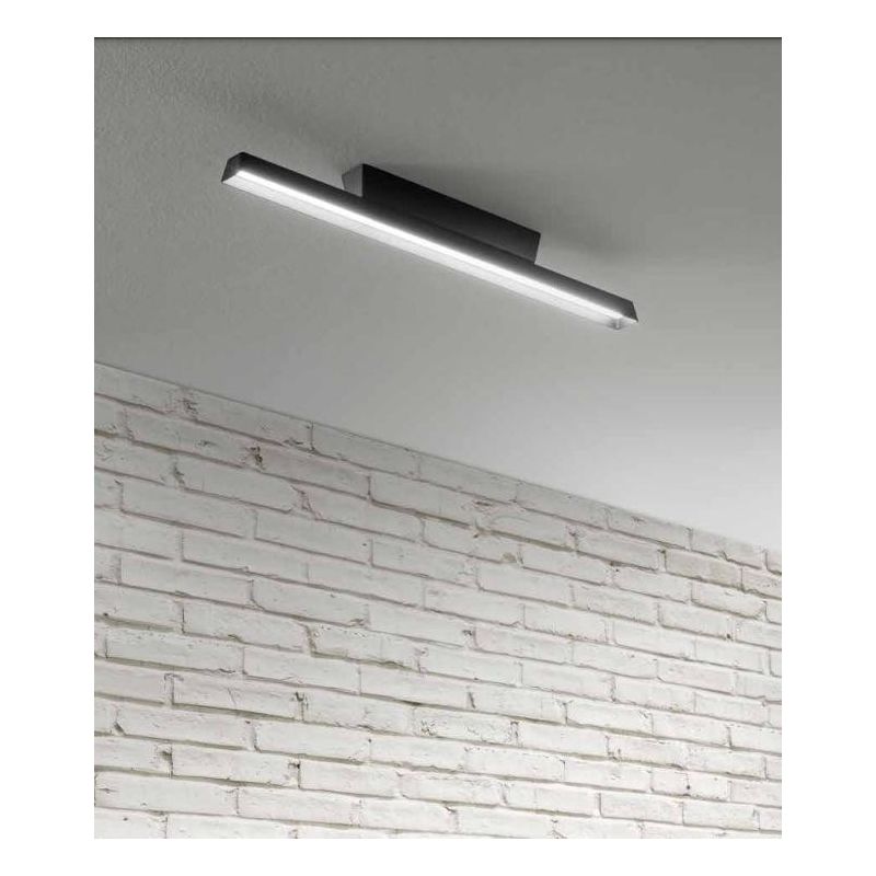 LIRA AISI LAMPADA DA SOFFITTO PER ESTERNI IP65 IN METALLO NERO O MARRONE LED 31W LUCE 3000K Linea Light - Cristalensi Shop Onlin