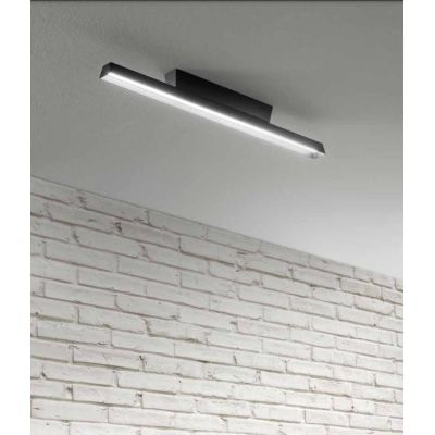 LIRA AISI LAMPADA DA SOFFITTO PER ESTERNI IP65 IN METALLO NERO O MARRONE LED 31W LUCE 3000K Linea Light - Cristalensi Shop Onlin
