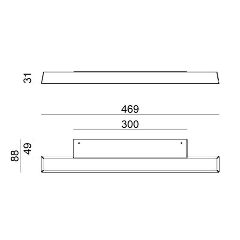 LIRA AISI APPLIQUE PER AMBIENTI ESTERNI IP65 IN METALLO NERO O MARRONE LED 15W LUCE 3000K Linea Light - Cristalensi Shop Online