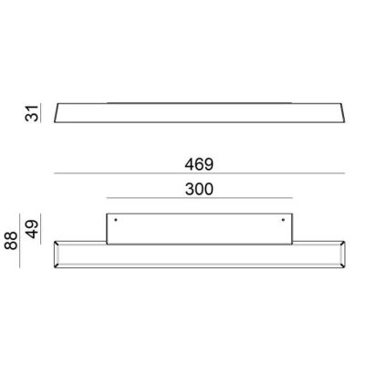 LIRA AISI APPLIQUE PER AMBIENTI ESTERNI IP65 IN METALLO NERO O MARRONE LED 15W LUCE 3000K Linea Light - Cristalensi Shop Online