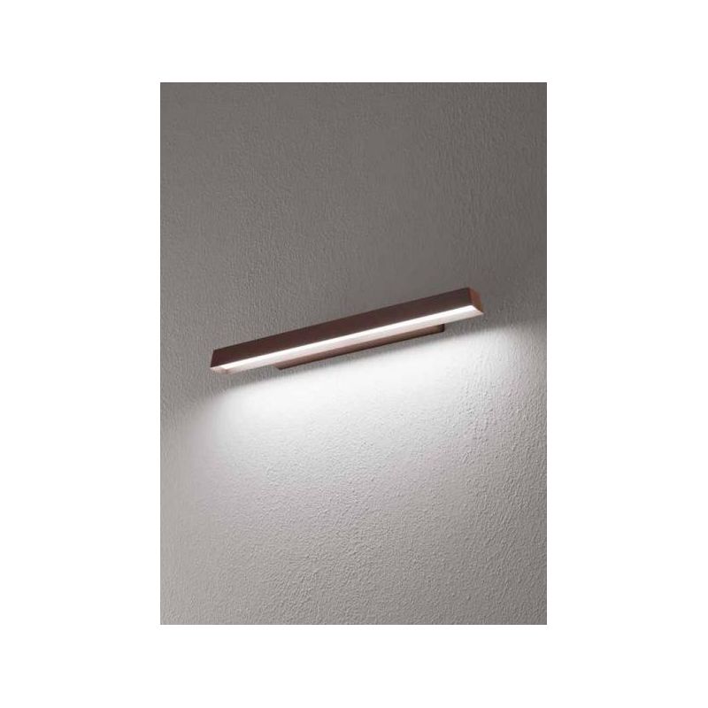 LIRA AISI LAMPADA DA PARETE PER ESTERNI IP65 IN METALLO NERO O MARRONE LED 23W LUCE 3000K Linea Light - Cristalensi Shop Online