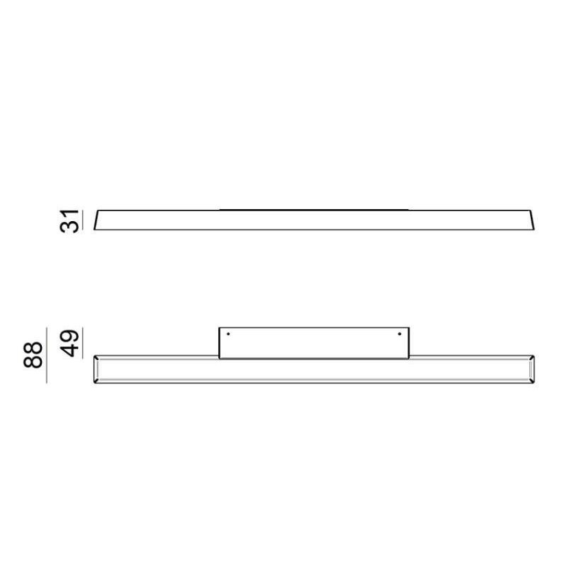 LIRA AISI LAMPADA DA PARETE PER ESTERNI IP65 IN METALLO NERO O MARRONE LED 23W LUCE 3000K Linea Light - Cristalensi Shop Online