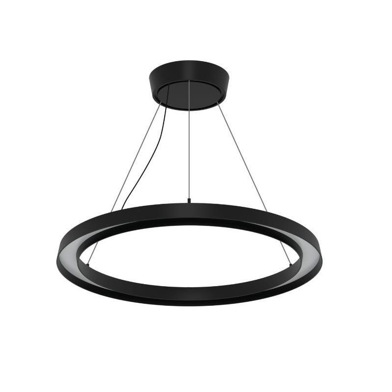 LIRA SOSPENSIONE MODERNA DA ESTERNI IP65 IN ALLUMINIO NERO O MARRONE LED 30W LUCE 3000K Linea Light - Cristalensi Shop Online